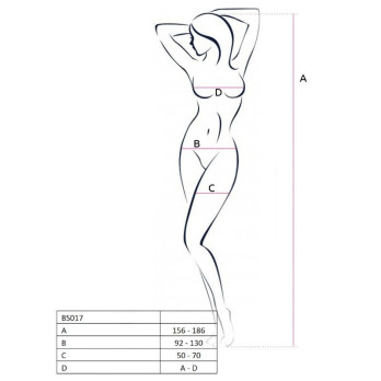 Passion Woman Bs017 Bodystocking White One Size