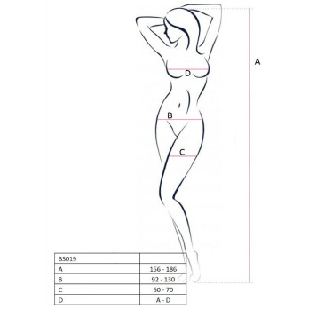 Passion Woman Bs019 Bodystocking White One Size