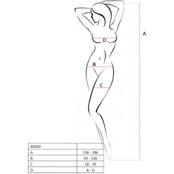 Passion Woman Bs020 Bodystocking White One Size