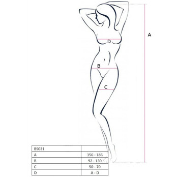 Passion Woman Bs031 Bodystocking White One Size