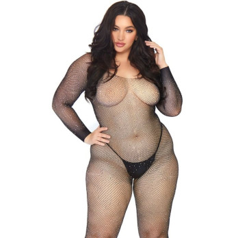 Leg Avenue Crystalized Net Body Stocking 1X-2X