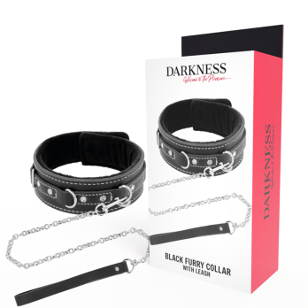 DarknessTrade - High Quality Leather Necklace With Leash