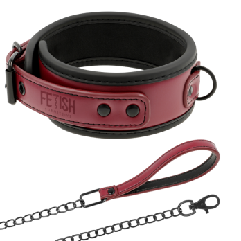 Fetish Submissive Dark Room Collar With Leash