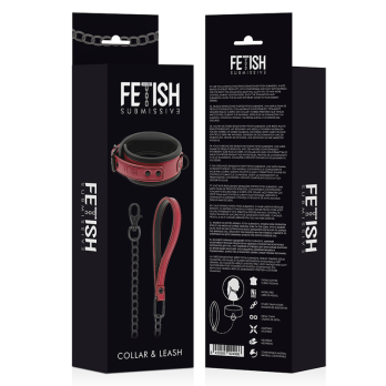 Fetish Submissive Dark Room Collar With Leash