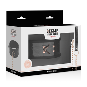 Begme™ - Black Edition Premium Vegan Leather Collar With Neoprene Lining