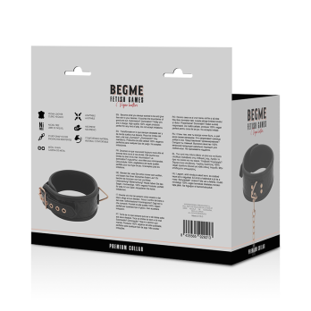 Begme™ - Black Edition Premium Vegan Leather Collar With Neoprene Lining