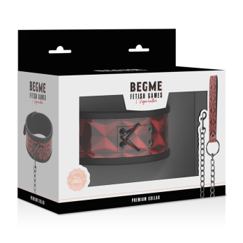 Begme™ - Red Edition Premium Vegan Leather Collar With Neoprene Lining