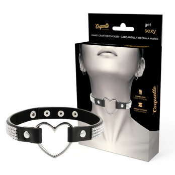 Coquette Chic DesireTrade - Vegan Leather Choker With Heart