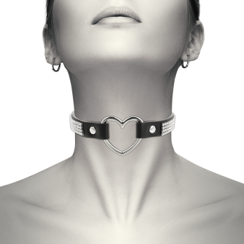 Coquette Chic DesireTrade - Vegan Leather Choker With Heart