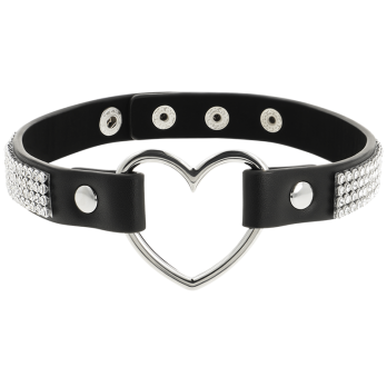 Coquette Chic DesireTrade - Vegan Leather Choker With Heart