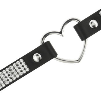 Coquette Chic DesireTrade - Vegan Leather Choker With Heart