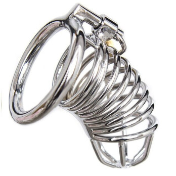 Ohmama Fetish Metal Chastity Lockable Cock Cage Size S