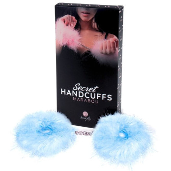 Secretplay Blue Light Marabou Handcuffs