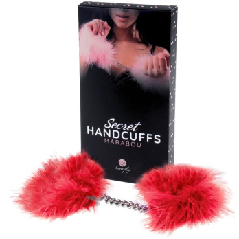 Red Marabou Handcuffs