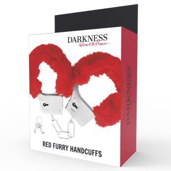 DarknessTrade - Red Lined Metal Handcuffs