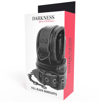 DarknessTrade - Adjustable Black Leather Hands Handcuffs