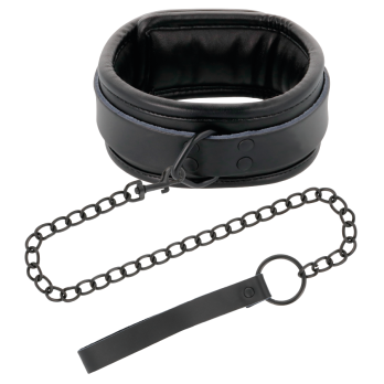 DarknessTrade - Black Leather Handcuffs And Collar