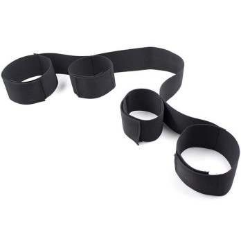 Ohmama Fetish Spreader Soft Bar Full Nylon Wrist Restraints