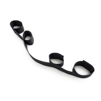 Ohmama Fetish Spreader Soft Bar Full Nylon Wrist Restraints