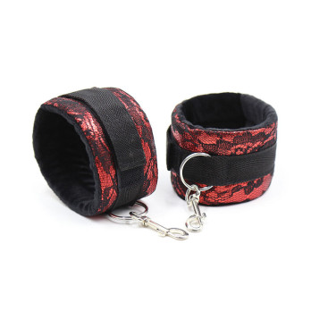 Ohmama Fetish Short Velvet Lace Wrist Restraints Nylon