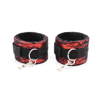 Ohmama Fetish Short Velvet Lace Wrist Restraints Nylon