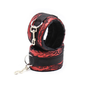 Ohmama Fetish Short Velvet Lace Wrist Restraints Nylon