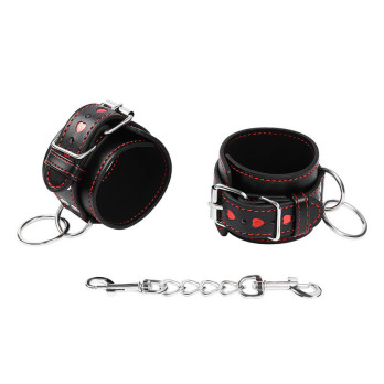 Ohmama Fetish Wrist Restraints With Heart Inlay