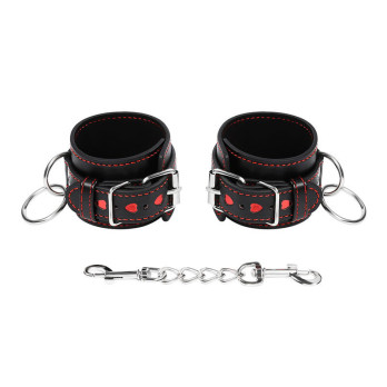 Ohmama Fetish Wrist Restraints With Heart Inlay