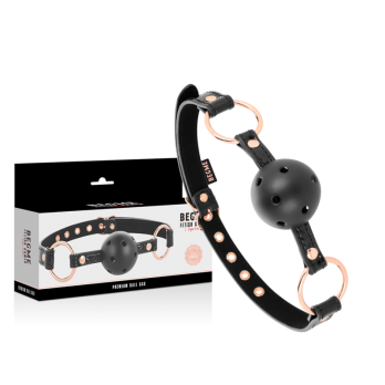 Begme™ - Black Edition Ball Gag Vegan Leather