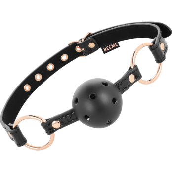 Begme™ - Black Edition Ball Gag Vegan Leather