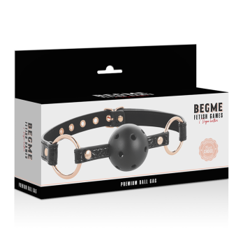 Begme™ - Black Edition Ball Gag Vegan Leather