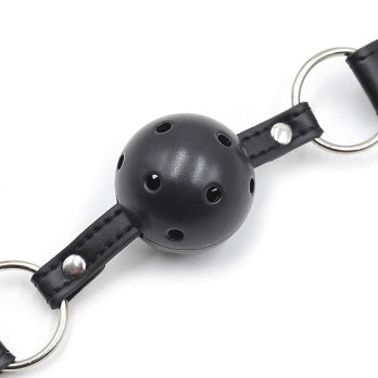 Ohmama Fetish Breatherable Ball Gag With Nipple Clamps