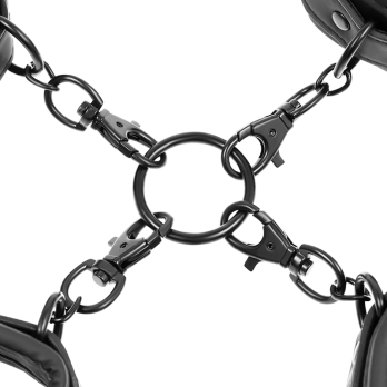 Fetish SubmissiveTrade - Set Of Hand And Ankle Handcuffs With Noprene Lining