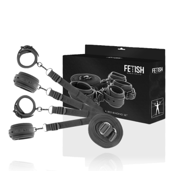 Fetish SubmissiveTrade - Set Of Handcuffs And Ties With Noprene Lining