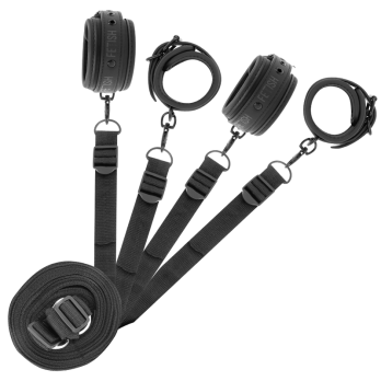 Fetish SubmissiveTrade - Set Of Handcuffs And Ties With Noprene Lining