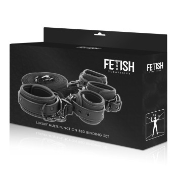 Fetish SubmissiveTrade - Set Of Handcuffs And Ties With Noprene Lining