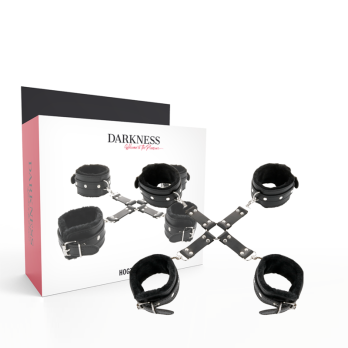 DarknessTrade - Leather Handcuffs For Foot And Hands Black