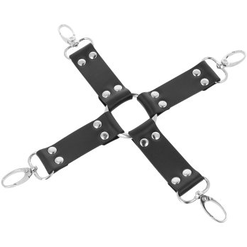 DarknessTrade - Leather Handcuffs For Foot And Hands Black