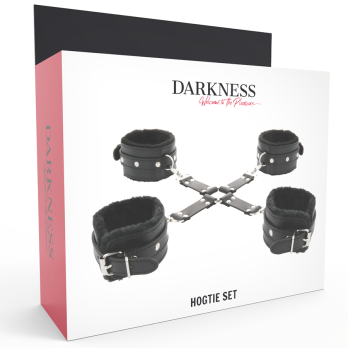 DarknessTrade - Leather Handcuffs For Foot And Hands Black