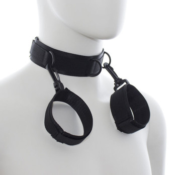 Ohmama Fetish Nylon Collar With Wrist Restraints