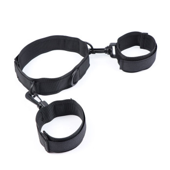 Ohmama Fetish Nylon Collar With Wrist Restraints