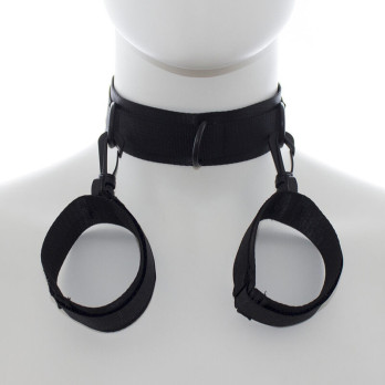 Ohmama Fetish Nylon Collar With Wrist Restraints