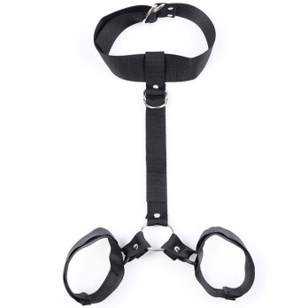 Ohmama Fetish Collar With Wrist Restraints Ajustable