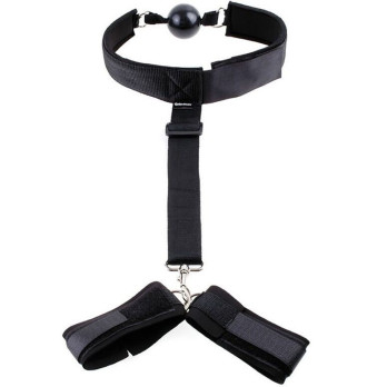 Ohmama Fetish Neoprene Gag With Hand Cuffs