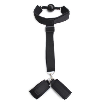 Ohmama Fetish Neoprene Gag With Hand Cuffs