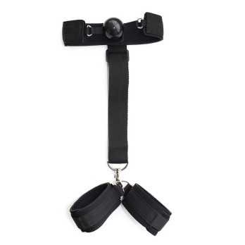 Ohmama Fetish Neoprene Gag With Hand Cuffs