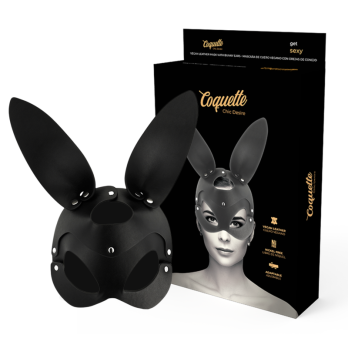 Coquette Chic DesireTrade - Vegan Leather Mask With Rabbit Ears