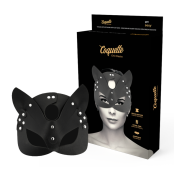 Coquette Chic DesireTrade - Vegan Leather Mask With Cat Ears