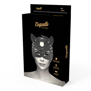 Coquette Chic DesireTrade - Vegan Leather Mask With Cat Ears