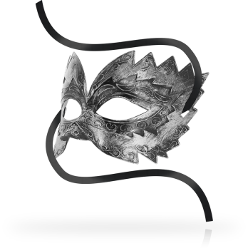 Ohmama Masks Venetian Style Eyemask - Silver